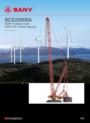 Rupskranen - Traliearm Sany SCE22000A