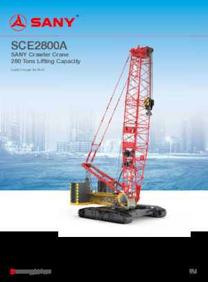 Rupskranen - Traliearm Sany SCE2800A