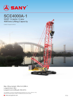 Rupskranen - Traliearm Sany SCE4000A-1