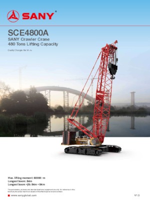 Rupskranen - Traliearm Sany SCE4800A