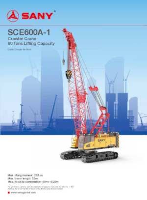 Rupskranen - Traliearm Sany SCE600A-1