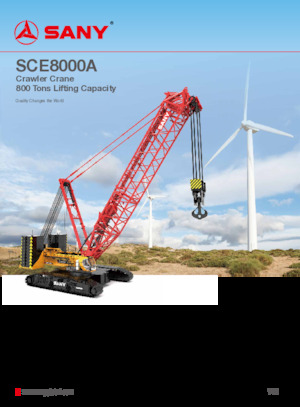 Rupskranen - Traliearm Sany SCE8000A