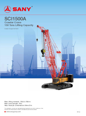 Rupskranen - Traliearm Sany SCI1500A