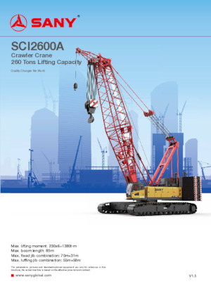 Rupskranen - Traliearm Sany SCI2600A