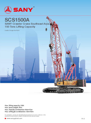 Rupskranen - Traliearm Sany SCS1500A