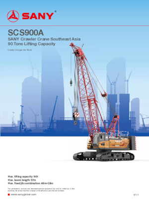 Rupskranen - Traliearm Sany SCS900A