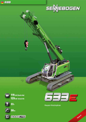 Rupskranen - Telescooparm Sennebogen 633E