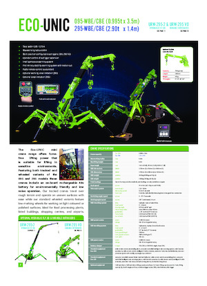 Rupskranen - Telescooparm UNIC Eco RK-095