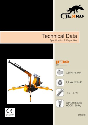 Rupskranen - Telescooparm Jekko JF30