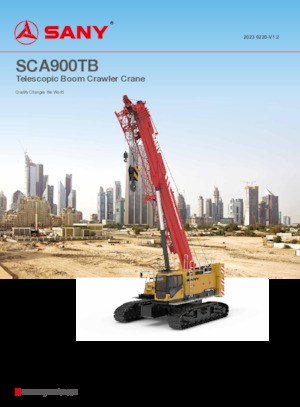 Rupskranen - Telescooparm Sany SCA900TB