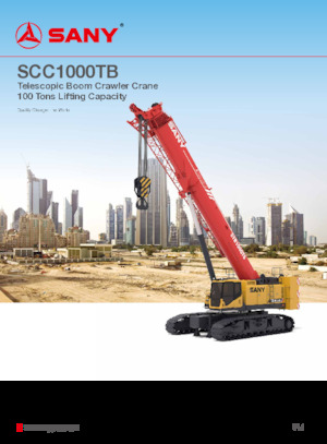 Rupskranen - Telescooparm Sany SCC1000TB