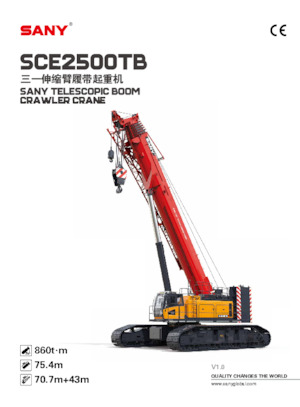 Rupskranen - Telescooparm Sany SCE2500TB
