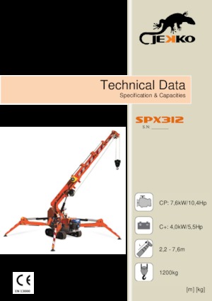 Rupskranen - Telescooparm Jekko SPX312