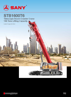 Rupskranen - Telescooparm Sany STB1600T6