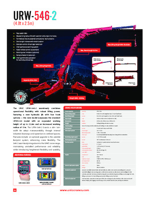 Rupskranen - Telescooparm UNIC URW-546-2