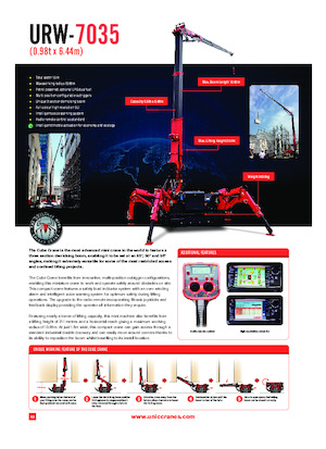 Rupskranen - Telescooparm UNIC URW-7035
