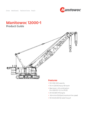 Rupskranen - Traliearm Manitowoc 12000 E-1