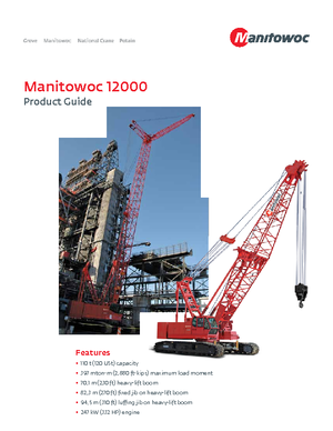 Rupskranen - Traliearm Manitowoc 12000 E