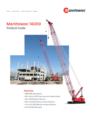 Rupskranen - Traliearm Manitowoc 14000