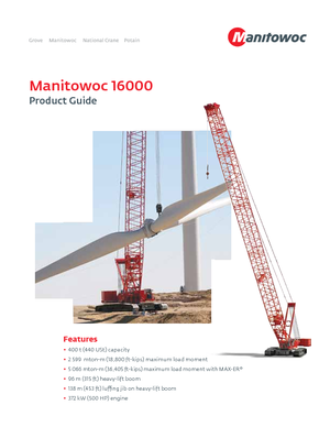 Rupskranen - Traliearm Manitowoc 16000