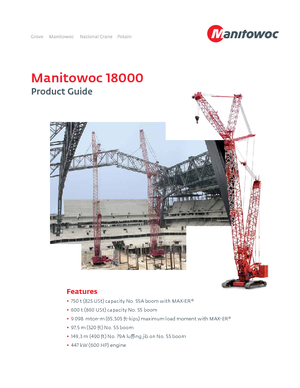 Rupskranen - Traliearm Manitowoc 18000
