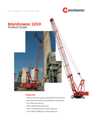 Rupskranen - Traliearm Manitowoc 2250