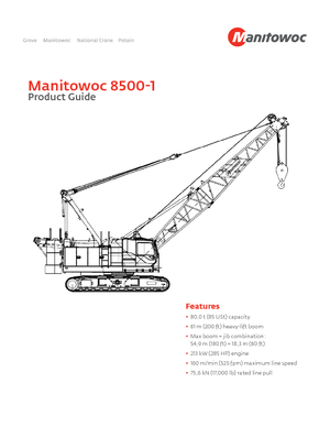 Rupskranen - Traliearm Manitowoc 8500 E-1