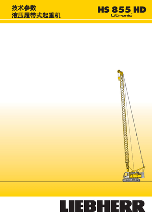 Rupskranen - Traliearm Liebherr HS 855 HD Litr.