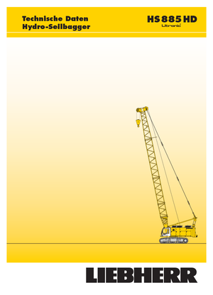 Rupskranen - Traliearm Liebherr HS 885 HD Litr.