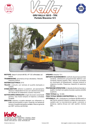 Rupskranen - Telescooparm Valla 120 TRX-D