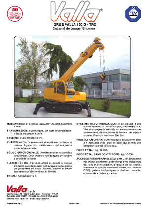 Rupskranen - Telescooparm Valla 120 TRX-D
