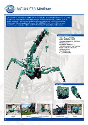Rupskranen - Telescooparm Maeda MC 104 CER *