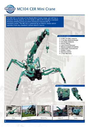 Rupskranen - Telescooparm Maeda MC 104 CER *