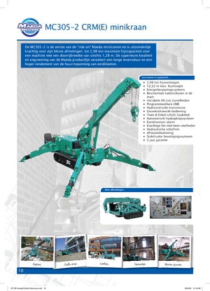 Rupskranen - Telescooparm Maeda MC 305 CRM-E