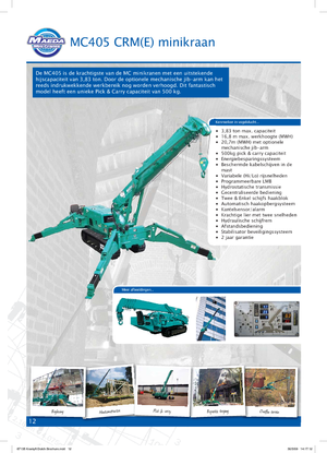 Rupskranen - Telescooparm Maeda MC 405 CRME