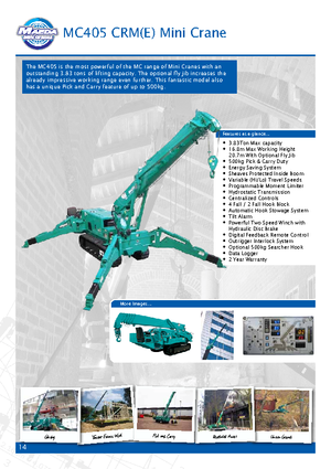 Rupskranen - Telescooparm Maeda MC 405 CRME