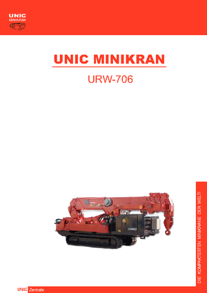 Rupskranen - Telescooparm UNIC URW-706