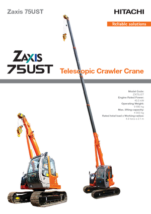 Rupskranen - Telescooparm Hitachi Sumitomo ZX 75 UST