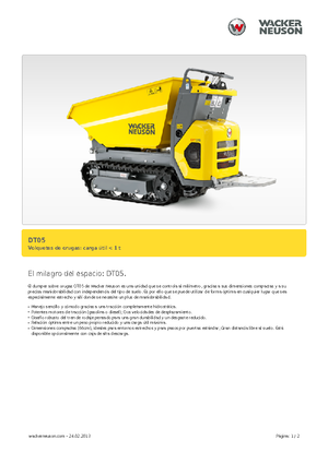 Rupsdumpers Wacker Neuson DT05