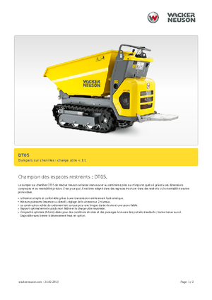 Rupsdumpers Wacker Neuson DT05
