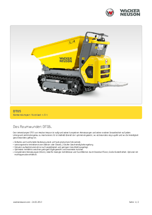 Rupsdumpers Wacker Neuson DT05