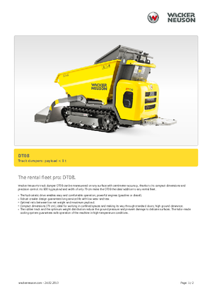 Rupsdumpers Wacker Neuson DT08