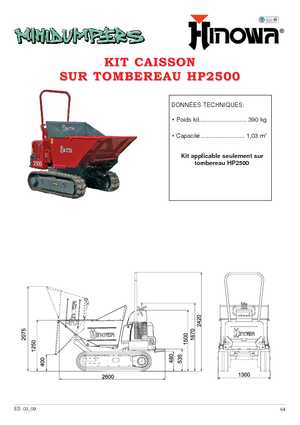 Rupsdumpers Hinowa HP 2500