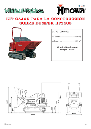 Rupsdumpers Hinowa HP 2500
