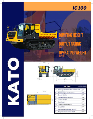 Rupsdumpers Kato IC100-5