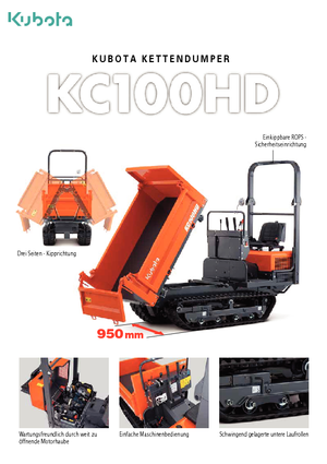 Rupsdumpers Kubota KC 100 HD