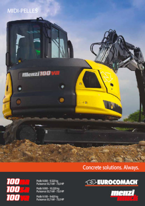 Rupsgraafmachines Menzi 100na