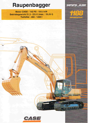 Rupsgraafmachines Case Poclain 1188 LC