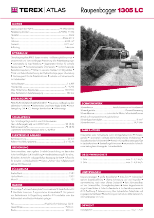 Rupsgraafmachines Atlas 1305 LC