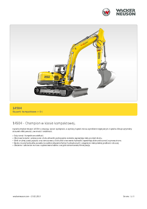 Rupsgraafmachines Wacker Neuson 14504